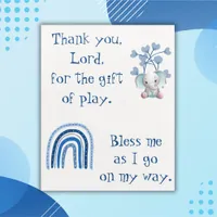 Christian Prayer for kids Blue | Acrylic Print