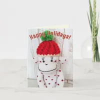 Sock Monkey - Apple Christmas Cards