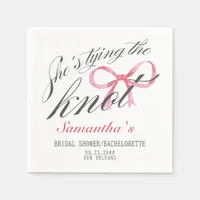 She's Tying the Knot Bow Coquette Bridal Shower Napkins