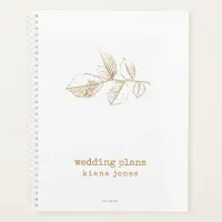 Golden Leaf Wedding Plans ID655 Planner