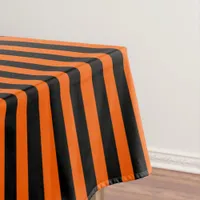 Thumbnail for Halloween Pumpkin Orange and Black Stripe Tablecloth