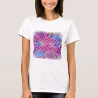 Reading Is Radical Retro Bookworm Slogan T-Shirt