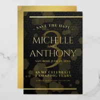 3rd Leather Wedding Anniversary Save the Date Foil Invitation