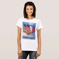 United We Stand USA & France Women's Basic T-Shirt