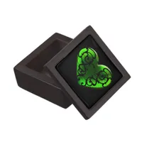 Goth St. Patrick's Day Green Heart Gift Box