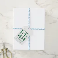 Green & White Trendy Nutcracker Crackin' Gift Gift Tags