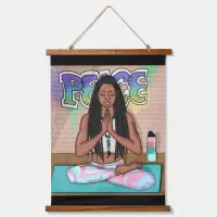 Urban Art | Pretty Woman doing Meditation  Hanging Tapestry