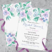 Charming Elegant Watercolor Floral Bridal Shower Invitation