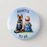 Auntie to be | Baby Shower Button