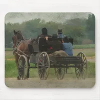 Amish Family Outing Mouse Pad