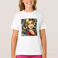 Retro Lady with Shopping Bags Mid Century T-Shirt