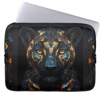 Black Panther Stained Glass Mosaic Laptop Sleeve