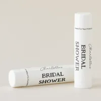 Bridal Shower Elegant Black Script Lip Balm