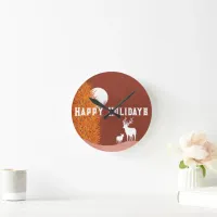 Happy Holidays - Acrylic Wall Clock