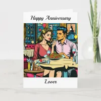 Happy Anniversary Lover | Spaghettis Dinner Card