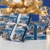 Charming snowy Christmas village  Wrapping Paper