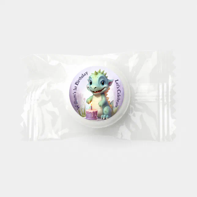 Cute Dinosaur Purple Forest | Dino Kids Birthday Life Saver&#174; Mints