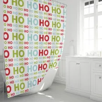 Christmas HO HO HO Shower Curtain