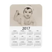 Personalize this Photo 2017 Mini  Calendar Magnet