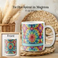  Tie Dye Spiral in Magenta Print 11 oz Coffee Mug