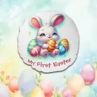 My First Easter for Girls | Round Pillow