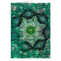 Green Collage, All Occasion Blank Greeting Card