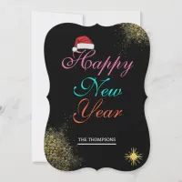 Multicolor Sparkling Happy New Year cards