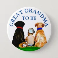 Great Grandma to be Baseball Boy's Baby Shower  Button