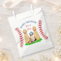 Boy's Baseball Themed Baby Shower 2 Labs and Baby Favor Bag