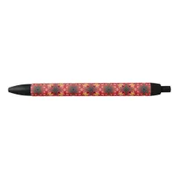 Red Ethnic Boho Oriental Arabesque Mosaic Pattern Pen