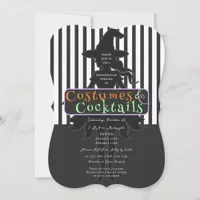 Costumes & Cocktails Halloween Drink Up Witches Invitation