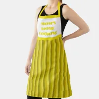 Large Yellow Striped Mom's Home Cooking Apron