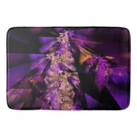 Purple fantasy - modern fractal  bath mat