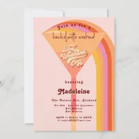 Retro Arch Vintage Sunset Bachelorette Welcome Invitation