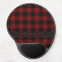Vintage Buffalo Plaid | Rustic Red Gel Mouse Pad