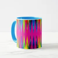 [Rainbow Fiesta] Harlequin Geometric Hot Pink Mug