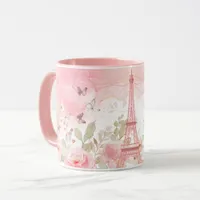 Parisian Blossom - Personalized Eiffel Tower Mug