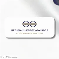 Professional Staff Name Tag with Company Logo