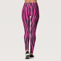 Pink and Black Zebra Print Leggings