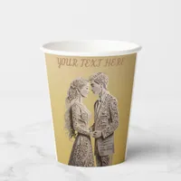 Bride & Groom Wedding Gifts Paper Cups