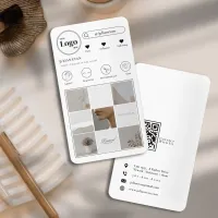 Modern Instagram Photo Collage Business Card