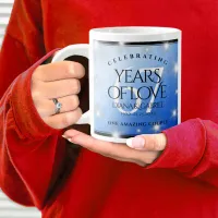 Elegant 67th Star Sapphire Wedding Anniversary Giant Coffee Mug