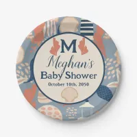 Baby on Board Nautical Baby Boy Shower  Paper Plates