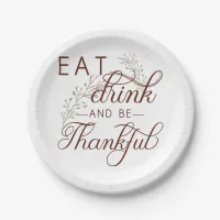 eat drink and be thankful paper plates