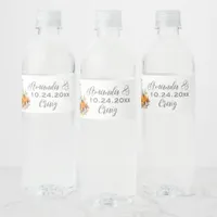 Thumbnail for Modern Rustic Sunflower Country Wedding Water Bottle Label