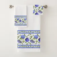 Blue Hydrangeas Bath Towel Set