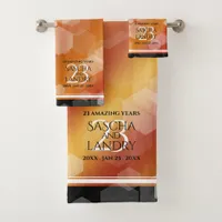 Elegant 23rd Imperial Topaz Wedding Anniversary Bath Towel Set