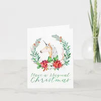 Christmas Unicorn Card