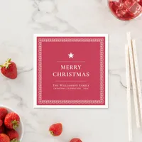 Chic Merry Christmas Elegant Modern Simple Holiday Napkins