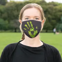 Glowing Ghoul Handprint Adult Cloth Face Mask